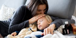 Mother with sick child