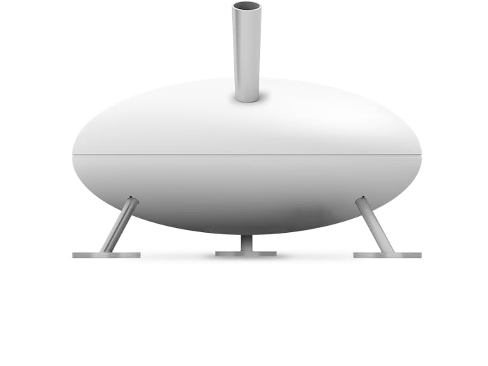 Fred humidifier by Stadler Form in white as front view