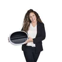 Nadia Miglioranza from Stadler From with fan heater Erik