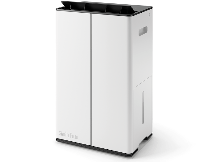 Lukas dehumidifier by Stadler Form in white as isometric view Lukas dehumidifier by Stadler Form in white as isometric view