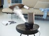 Emma personal humidifier by Stadler Form in black Emma personal humidifier by Stadler Form in black on a coffee table