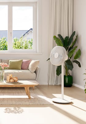 Finn fan from Stadler Form in a bright and summery living area