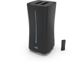 Eva humidifier by Stadler Form in black as perspective view including remote control