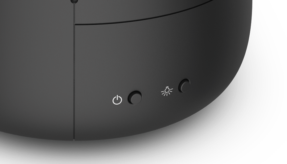 Close-Up image of the control buttons of Ben humidifier from Stadler Form