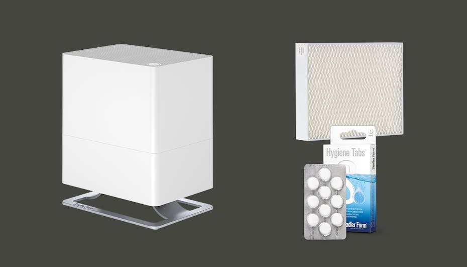 Stadler Form Oskar Little Humidifier Scope of delivery with 1 filter and 1 pack of hygiene tabs