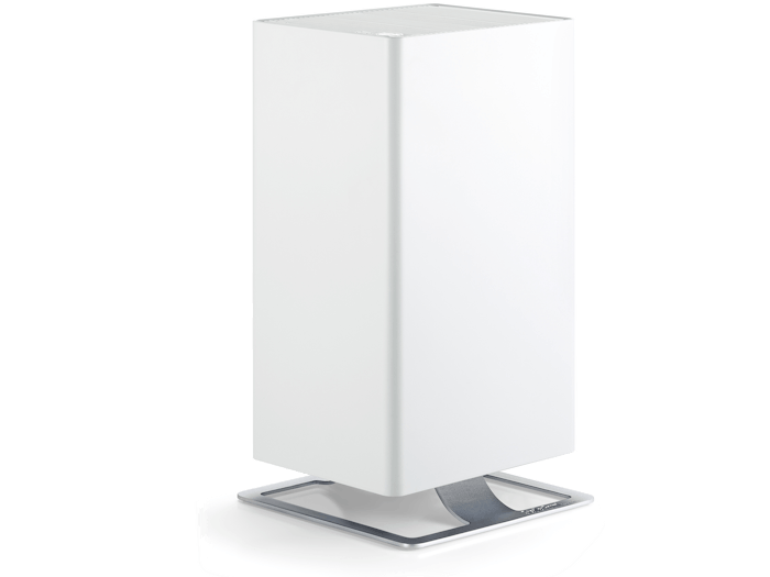 Viktor air purifier by Stadler Form in white as perspective view