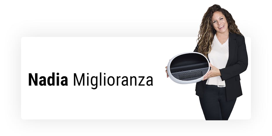 Customer service contact Nadia from Stadler Form with heater Erik