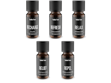 Fragrance pack by Stadler Form with  essential oils recharge, refresh, relax, relief, repel