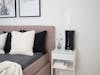 Eva little humidifier by Stadler Form in black Eva little humidifier by Stadler Form in black in a bedroom