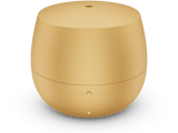 Mia aroma diffuser by Stadler Form in gold as perspective view