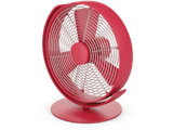 Tim table fan by Stadler Form in chili red as perspective view