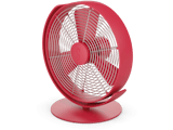 Ventilateur de table Tim par Stadler Form en rouge chili en vue en perspective