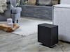 Oskar little humidifier by Stadler Form in black Oskar little humidifier by Stadler Form in black in a living room
