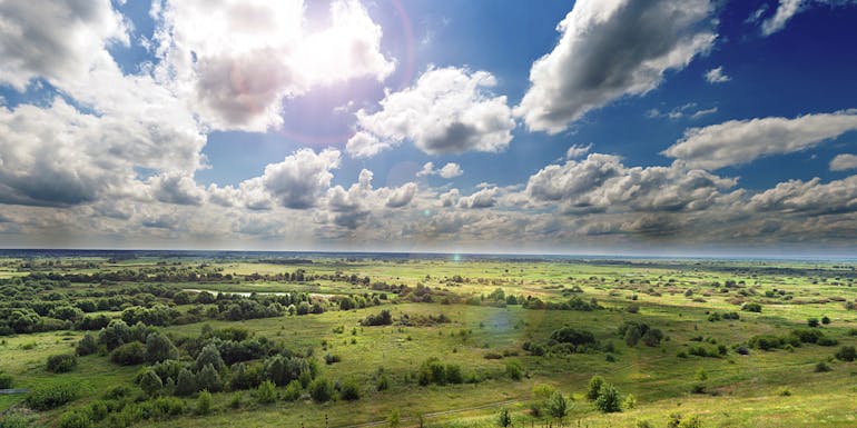 Paysage avec prairies et forêts Paysage avec prairies et forêts